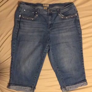 Earl Jeans Crop with pocket embellishments Womens Plus Size 18W